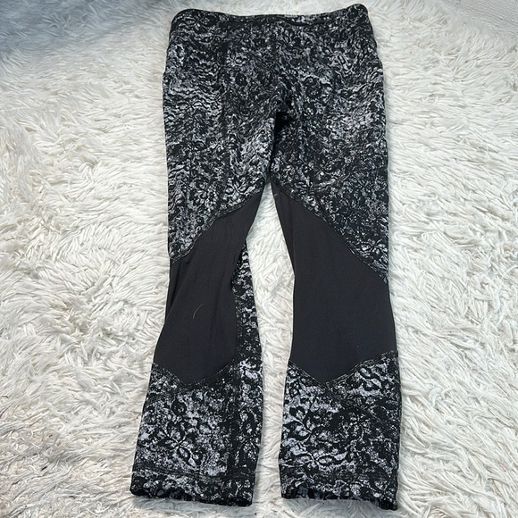 Lululemon Pace Rival Crop *22" Achromatize Ice Grey Black - Picture 7 of 8